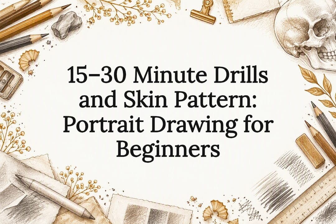 15–30 Minute Drills and Skin Pattern: Portrait Drawing for Beginners