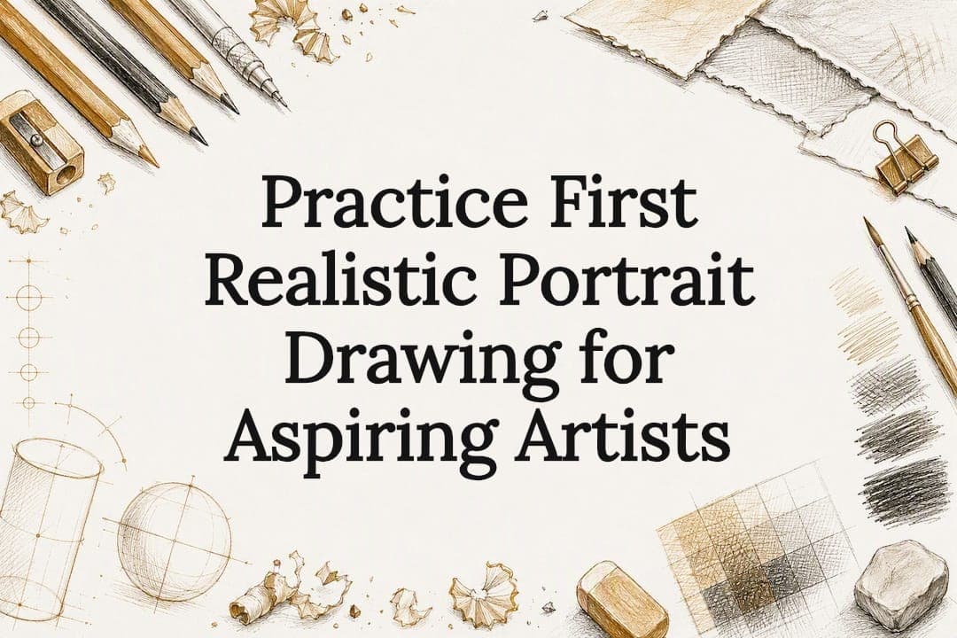 Practice First Realistic Portrait Drawing for Aspiring Artists