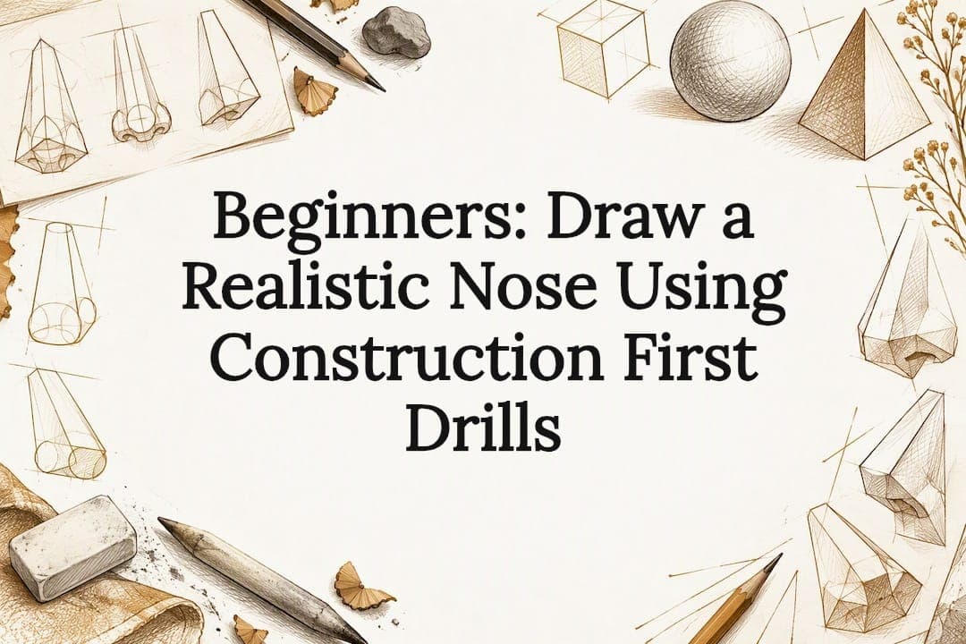 Beginners: Draw a Realistic Nose Using Construction First Drills